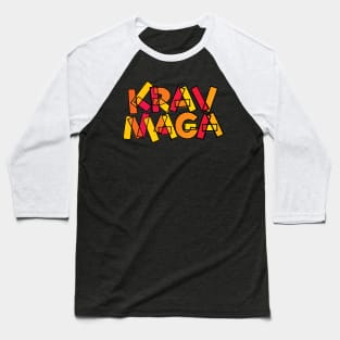 Krav Maga Bright Lettering Baseball T-Shirt